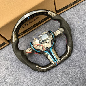 CZD Autoparts For BMW M2 F87 M3 F80 M4 F82 carbon fiber steering wheel with Japanese LED