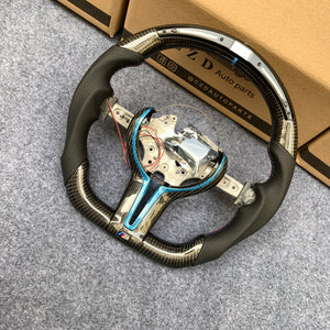 CZD Autoparts For BMW M2 F87 M3 F80 M4 F82 carbon fiber steering wheel with Japanese LED