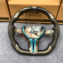 Load image into Gallery viewer, CZD Autoparts For BMW M2 F87 M3 F80 M4 F82 carbon fiber steering wheel with Japanese LED