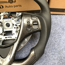 Load image into Gallery viewer, czd auto parts carbon fiber steering wheel for Acura TLX 2015-2021 with white stripe and stitch