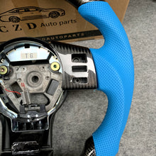 Load image into Gallery viewer, CZD autoparts for Infiniti FX35 FX45 S50 2003-2008 carbon fiber steering wheel with blue perforated leather side