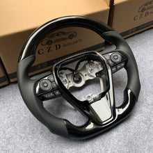 Load image into Gallery viewer, CZD auto parts for Toyota Avalon 2018-2022 carbon fiber steering wheel with piano black in the top and bottom