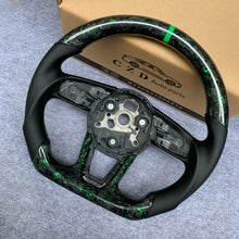 Load image into Gallery viewer, CZD auto parts carbon fiber steering wheel for Audi A1 (8X) Sportback with green stitching