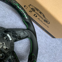 Load image into Gallery viewer, CZD auto parts carbon fiber steering wheel for Audi A1 (8X) Sportback with green stitching