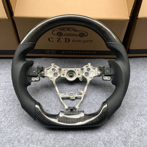 czd auto parts carbon fiber steering wheel for Toyota Corolla 2014-2017 with perforated leather
