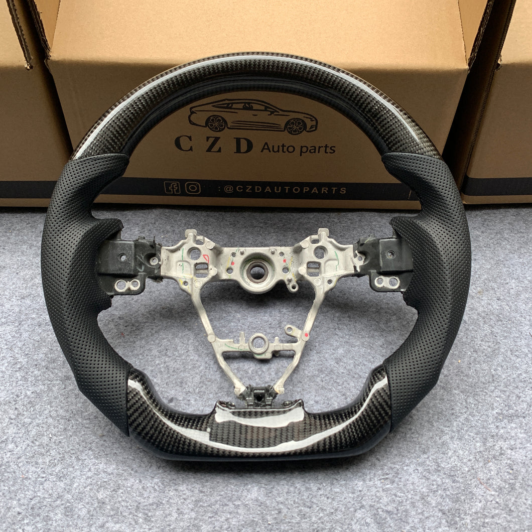 czd auto parts carbon fiber steering wheel for Toyota Corolla 2014-2017 with perforated leather