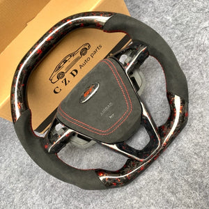 czd auto parts carbon fiber steering wheel for Ford S-Max 2015-2020 with alcantara
