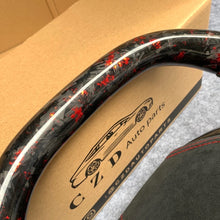 Load image into Gallery viewer, czd auto parts carbon fiber steering wheel for Ford Galaxy 2015-2020 with red flakes forged carbon fiber