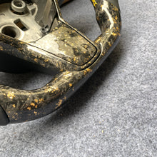 Load image into Gallery viewer, Tesla Model 3 2017/2018/2019/2020 carbon fiber steering wheel from CZD with forged CF with gold flakes
