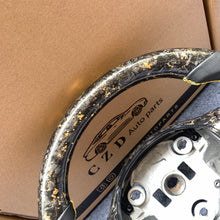 Load image into Gallery viewer, Tesla Model 3 2017/2018/2019/2020 carbon fiber steering wheel from CZD with forged CF with gold flakes