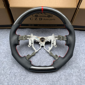 CZD Autoparts For Toyota Tundra 2007-2013 carbon fiber steering wheel gloss carbon fiber top&bottom