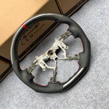 Load image into Gallery viewer, CZD Autoparts For Toyota Tundra 2007-2013 carbon fiber steering wheel gloss carbon fiber top&amp;bottom