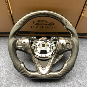 czd auto parts carbon fiber steering wheel for Acura TLX 2015-2021 with white stitch