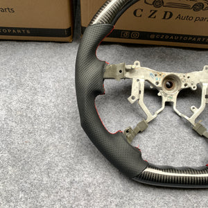 CZD Autoparts For Toyota Tundra 2007-2013 carbon fiber steering wheel gloss carbon fiber top&bottom