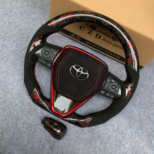Load image into Gallery viewer, CZD Autoparts for Toyota 8th gen Camry se xse le xle 2018-2022 carbon fiber steering wheel forged carbon fiber top and bottom