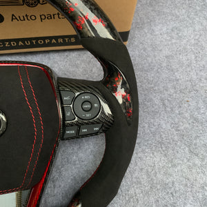 CZD Autoparts for Toyota 8th gen Camry se xse le xle 2018-2022 carbon fiber steering wheel forged carbon fiber top and bottom