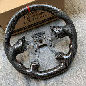 czd auto parts carbon fiber steering wheel for Honda Accord UC1 UC3 CM5 CM6 with red stitching