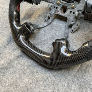 czd auto parts carbon fiber steering wheel for Honda 7th gen Accord Sedan TESTED LX 2003-2007 with red stitching