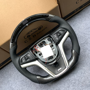 CZD auto parts carbon fiber steering wheel for Chevrolet 5th gen Camaro 2010-2015 with silver stripe