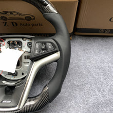 Load image into Gallery viewer, CZD auto parts carbon fiber steering wheel for Chevrolet 5th gen Camaro 2010-2015 with silver stripe