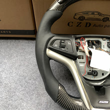 Load image into Gallery viewer, CZD auto parts carbon fiber steering wheel for Chevrolet 5th gen Camaro 2010-2015 with silver stripe