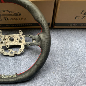 CZD Autoparts For Honda Civic 2021-2022 carbon fiber steering wheel black perforated leather steering wheel core