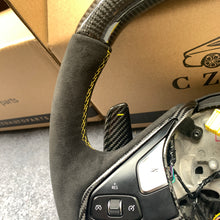 Load image into Gallery viewer, CZD auto parts for Chevrolet Corvette C8 2020+ carbon fiber steering wheel with yellow stripe