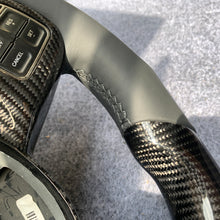 Load image into Gallery viewer, CZD auto parts for Jeep Wrangler 2011-2017 carbon fiber steering wheel with gray smooth leather side