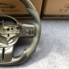 Load image into Gallery viewer, CZD auto parts for Jeep Wrangler 2011-2017 carbon fiber steering wheel with gray smooth leather side