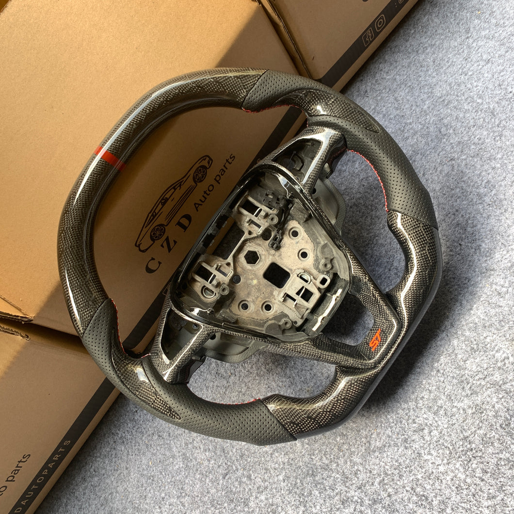 czd auto parts carbon fiber steering wheel for Ford S-Max 2015-2020 with honeycomb carbon fiber