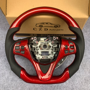 czd auto parts carbon fiber steering wheel for Acura TLX 2015-2021 with red carbon fiber