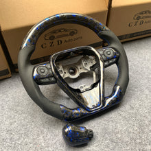 Load image into Gallery viewer, CZD For 8th Gen 2018/2019/2020/2021 Toyota Camry/SE/XSE/TRD carbon fiber steering wheel with forged carbon fiber with blue stitching