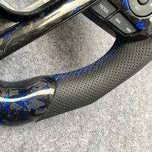 Load image into Gallery viewer, CZD Autoparts for Toyota 8th gen Camry se xse le xle 2018-2022 carbon fiber steering wheel black perforated leather sides with blue stitching