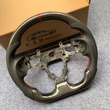 Load image into Gallery viewer, CZD Autoparts For Honda FK2 carbon fiber steering wheel gloss carbon fiber top&amp;bottom