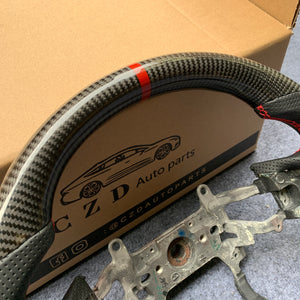 CZD Autoparts For Honda FK2 carbon fiber steering wheel gloss carbon fiber top&bottom