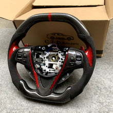 Load image into Gallery viewer, czd auto parts carbon fiber steering wheel for Acura TLX 2015-2021 with red thumb grips