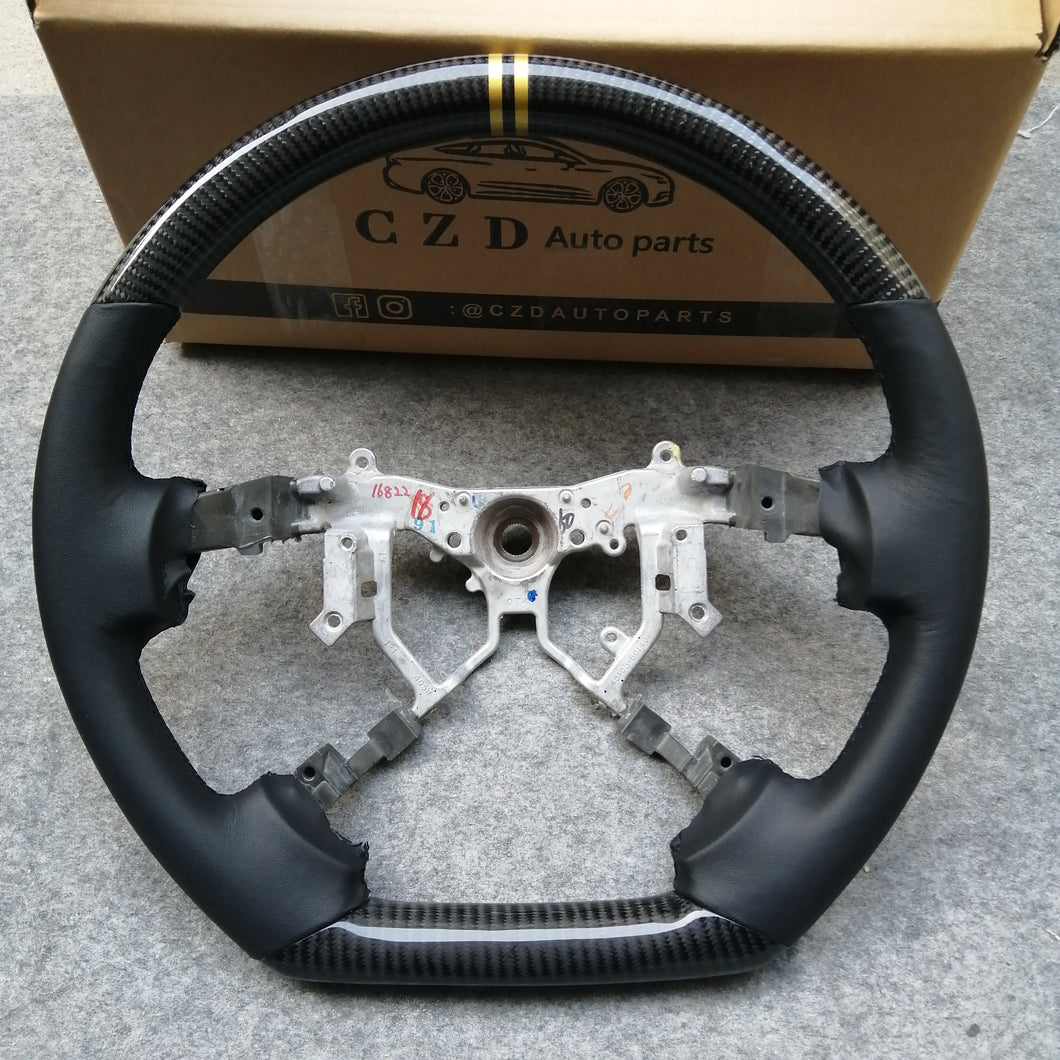 czd auto parts carbon fiber steering wheel for Tundra 2007-2013 with yellow stripe