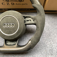 Load image into Gallery viewer, CZD auto parts for RS Q3 (8U) SQ5 (8R) carbon fiber steering wheel with alcantara larther airbag cover