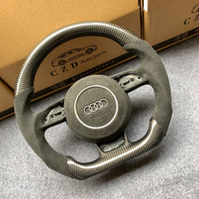 Load image into Gallery viewer, CZD auto parts for S6 (C7) S7 (G8) carbon fiber steering wheel with alcantara larther airbag cover