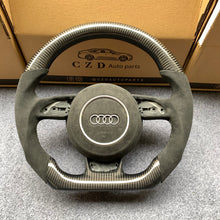 Load image into Gallery viewer, CZD auto parts for RS Q3 (8U) SQ5 (8R) carbon fiber steering wheel with alcantara larther airbag cover