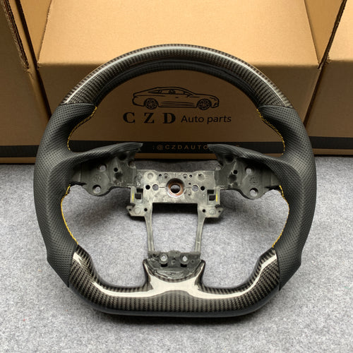 czd auto parts carbon fiber steering wheel for Acura TL/ILX with yellow stitch