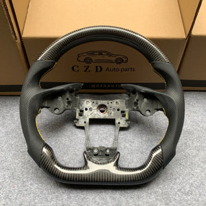 czd auto parts carbon fiber steering wheel for Acura TL/ILX with yellow stitch