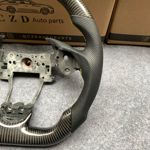 czd auto parts carbon fiber steering wheel for Acura TL/ILX with yellow stitch
