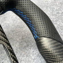 Load image into Gallery viewer, CZD autoparts for Nissan GTR R35 2009-2016 steering wheel with matte carbon fiber &amp; blue stripe line