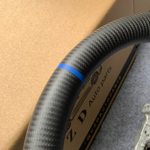 Load image into Gallery viewer, CZD autoparts for Nissan GTR R35 2009-2016 steering wheel with matte carbon fiber &amp; blue stripe line