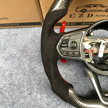 Load image into Gallery viewer, czd auto parts carbon fiber steering wheel for Acura TLX/TLX TYPE S with black alcantara
