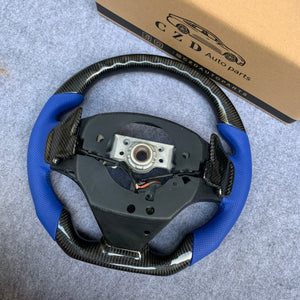 czd auto parts carbon fiber steering wheel for Toyota Corolla 2014-2017 with blue leather