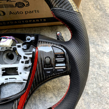 Load image into Gallery viewer, czd auto parts carbon fiber steering wheel for Acura TLX 2015-2021 with red trim and stitch