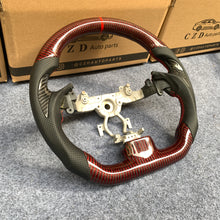 Load image into Gallery viewer, CZD auto parts for Infiniti QX50 2014-2018 carbon fiber steering wheel with red and black carbon fiber