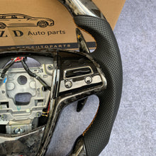 Load image into Gallery viewer, CZD auto parts for CADILLAC 2014-2019 carbon fiber steering wheel  with golden color stripe line
